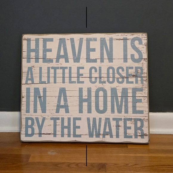 Primitives by Kathy- Heaven is a Little Closer in a Home by the Water Canvas - Picture 3 of 4